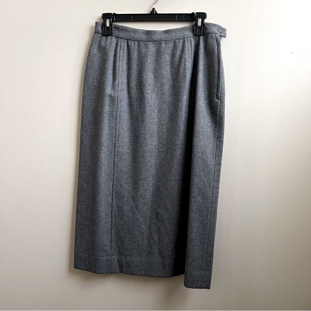 PENDLETON Skirt gray Wool Vintage Preppy pencil Size 12